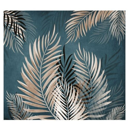Фотообои 3d на стену флизелиновые Ночные тропические ветви 300х270 3д фото обои виниловые на флизелиновой основе горячего тиснения настенный декор на стену для дома комнаты в интерьер на кухню для прихожей спальни зала не бумажные моющиеся листья 7250₽