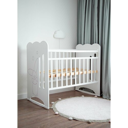 Кроватка детская для новорожденных VERAHOME Зайчонок колесо-качалка 6100₽