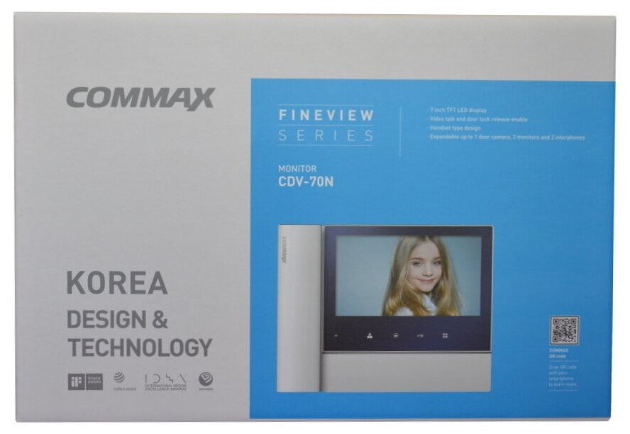 Видеодомофон цветной COMMAX CDV-70N белый