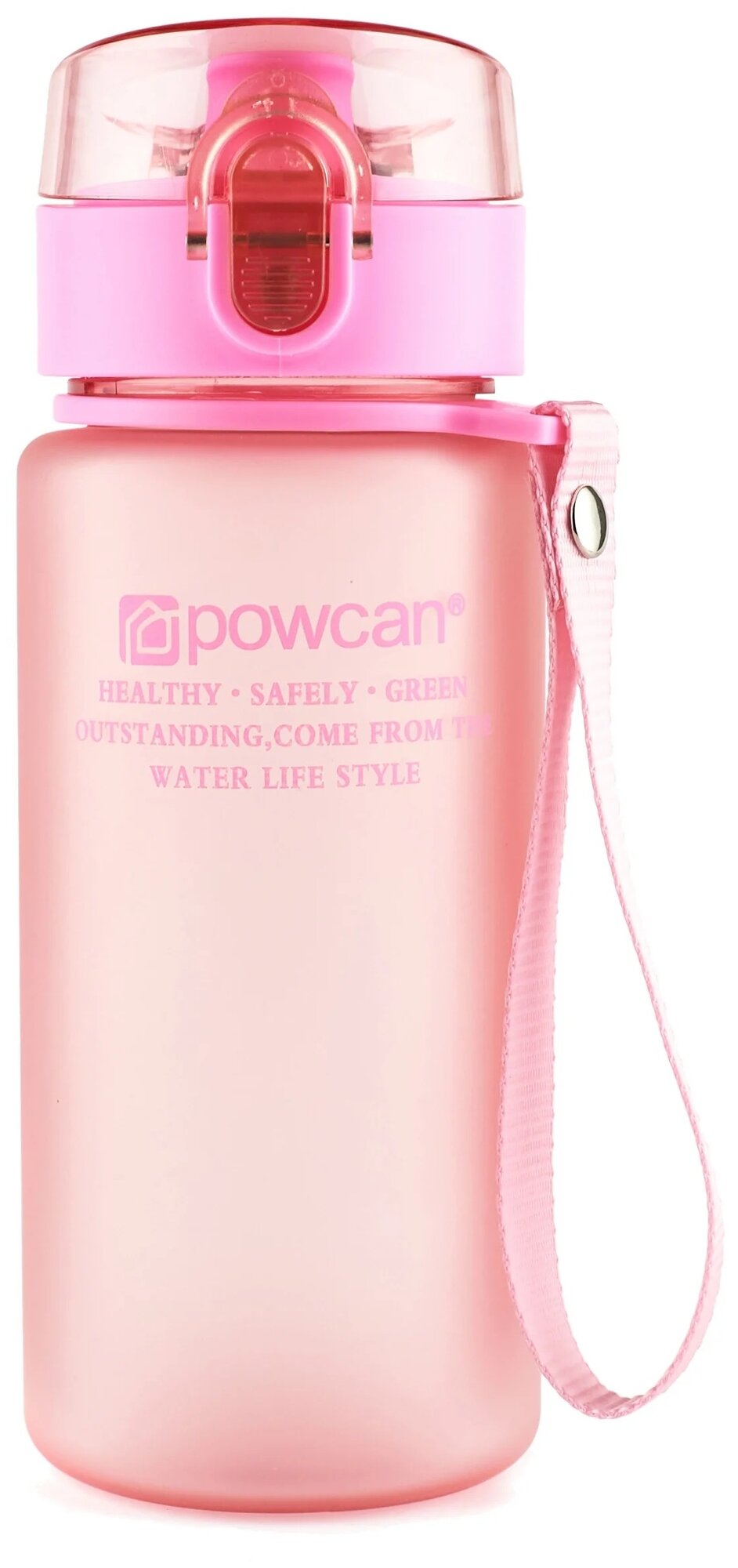 Бутылка для воды POWCAN - pink 400 мл. матовая