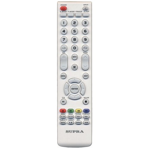 Пульт дистанционного управления для SUPRA J-1274 белый / FUSION tv FLTV-28K62и др. / DNS tv K19A509 / THOMSON tv T32ED07U-01B /orig./ телевиз пульт supra j 1274 thomson t32ed07u 01b dns fusion telefunken