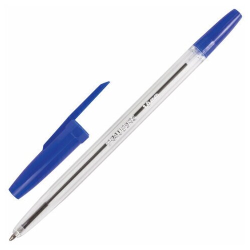 Ручки шариковые BRAUBERG, набор 4 шт, “Line“, узел 1 мм, линия письма 0,5 мм, синие, 141099