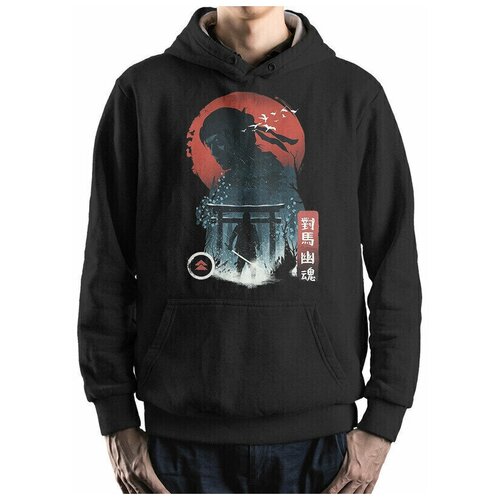 фото Худи dream shirts, силуэт прямой, средней длины, трикотажное, размер 46, черный