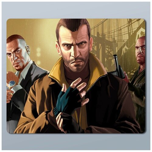 Коврик для мыши с принтом игры Grand Theft Auto Episodes from Liberty City - 724 мешок для cменной обуви игры grand theft auto episodes from liberty city 32713