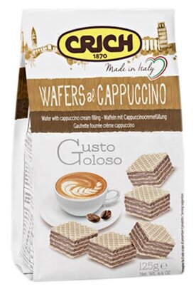 Вафли Crich и с кремовой начинкой Капучино Wafers with cappuccino filling, 125г - фотография № 3