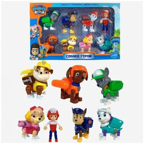 Игровой набор Щенячий патруль - Собака Герой, Dog SWAT, Paw Patrol Team Suite NO:7750A, 8шт героев