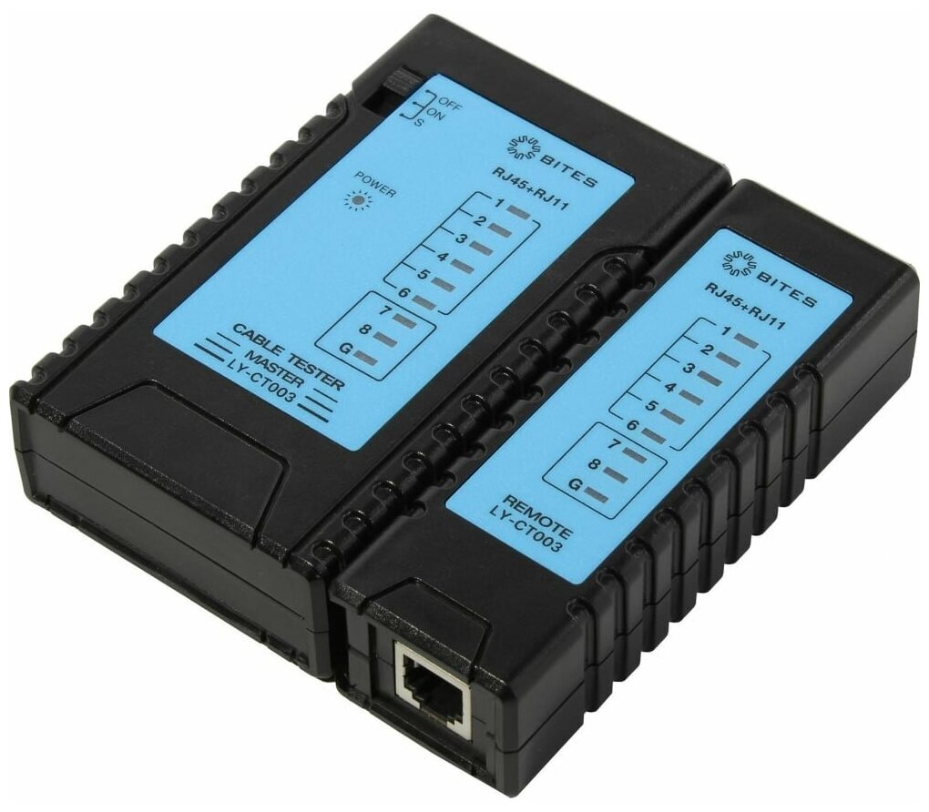 5Bites Сетевой тестер кабеля UTP/FTP/STP RJ45, TEL RJ11/12 LY-CT003