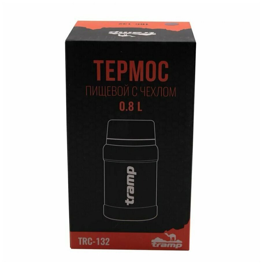 Tramp Термос с широким горлом 0.8 л с сумкой, TRC-132, черный - фотография № 10