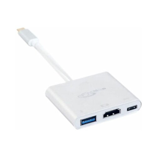 Адаптер KS-is Type-C M - USB/HDMI/Type-C F KS-342 White аксессуар ks is 8k usb type c hdmi 2m ks 792