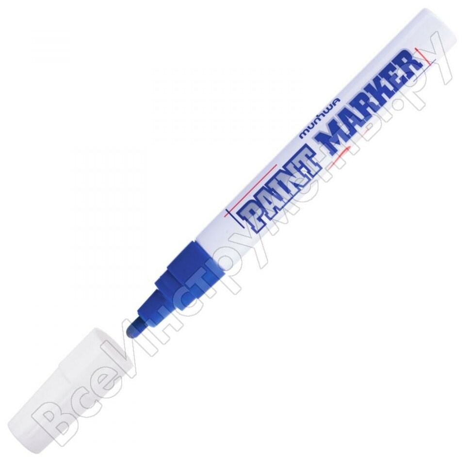 Маркер-краска MunHwa синий PM-02 универсальный нитро-основа пулевидный наконечник 4 мм {198805}
