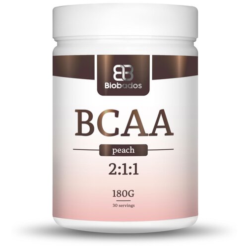 фото Biobados / биобадос / спортивное питание / комплекс аминокислот bcaa бцаа 2:1:1 для роста мышц персик, 180 г