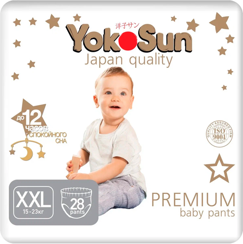 Подгузники-трусики YokoSun Premium ХXL 15-23 кг 28 шт