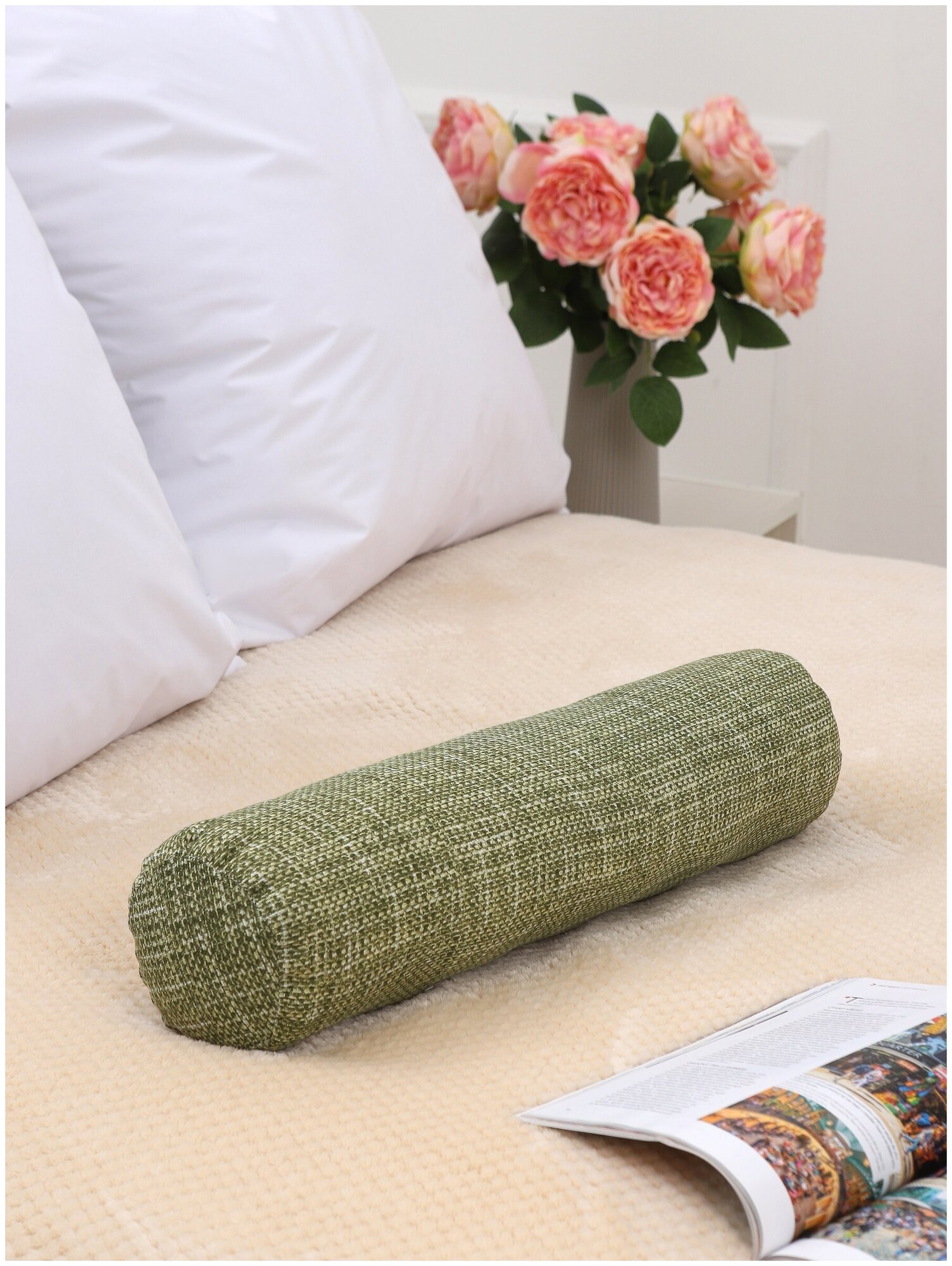 фото Валик для спины Lizzy Home 13*52 см подушка декоративная, декор для дома