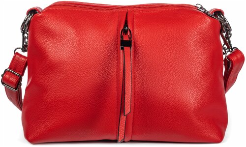 Сумка Alibags повседневная, искусственная кожа, внутренний карман, регулируемый ремень, красный