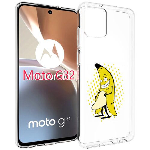 Чехол MyPads Раздетый-банан для Motorola Moto G32 задняя-панель-накладка-бампер