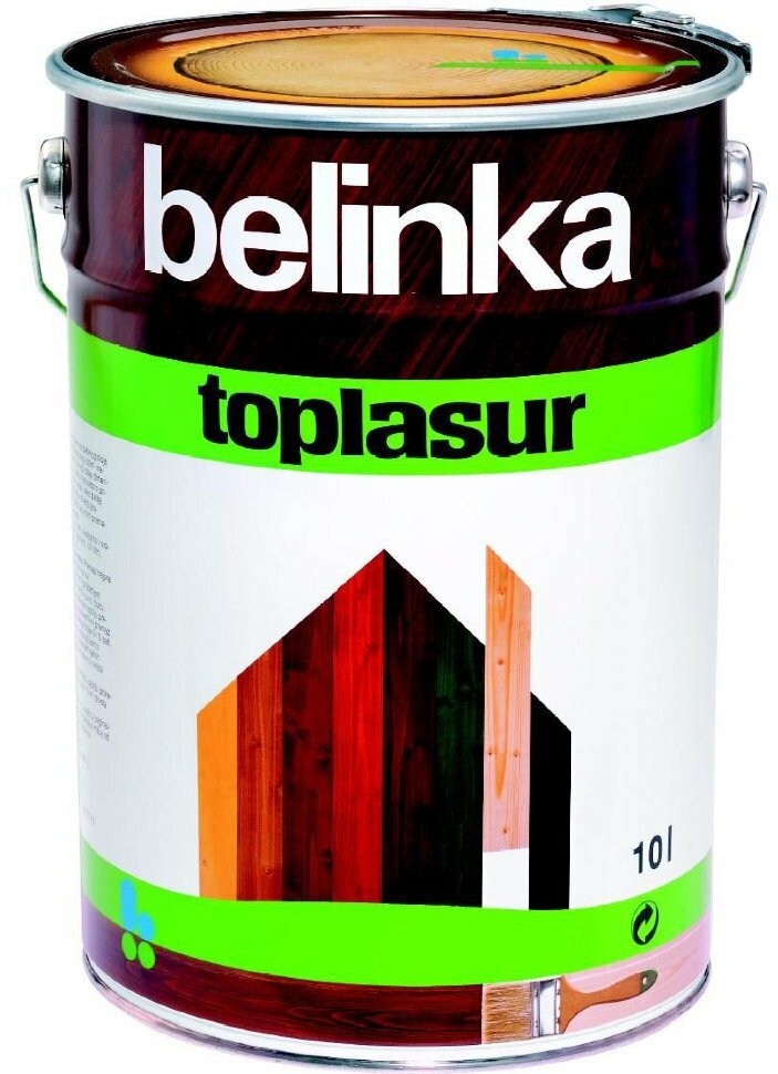 Биоцидная пропитка Belinka Toplasur, 5 кг, 5 л, 16 орех - фотография № 3