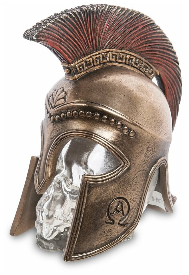 Флакон "Спартанский шлем на стеклянном черепе"