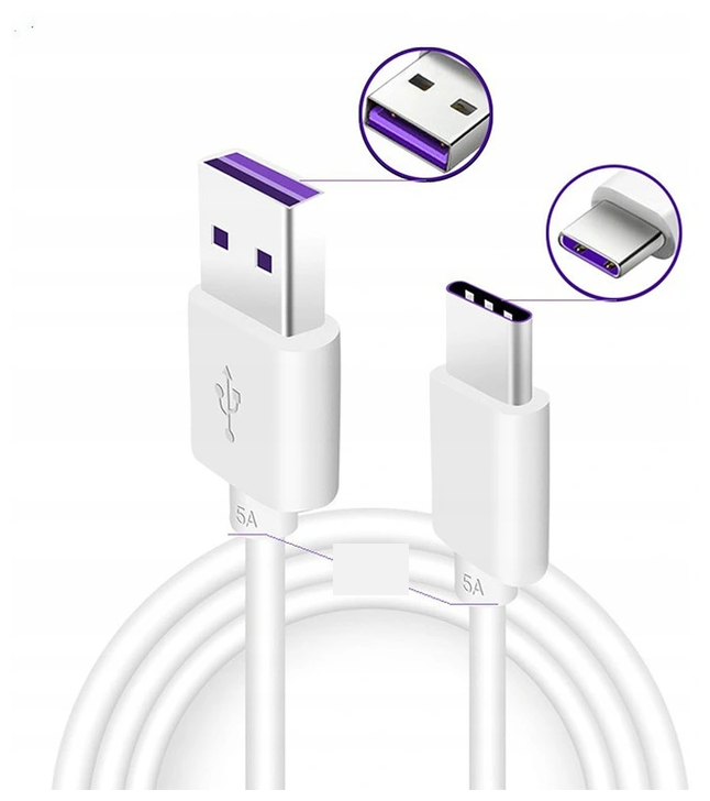 Кабель для Huawei USB Type-C 5A . Быстрая зарядка.