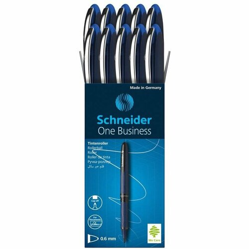 Ручка-роллер Schneider One Business (0.6мм, синий цвет чернил) 10шт. (183003)