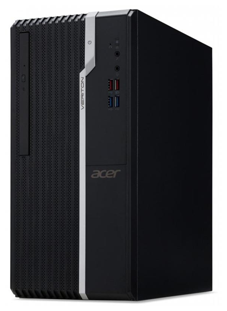 Компьютер ACER Veriton S2680G i3-10105/8GB DDR4 2666/256GB SSD M.2/Intel UHD 630/DVD-RW/USB KB &Mouse/NoO Black
