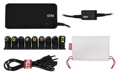 Адаптер питания от сети STM для ноутбуков DLU90, 90W, EU AC power cord& Car Cigaratte Plug, USB(2.1A)