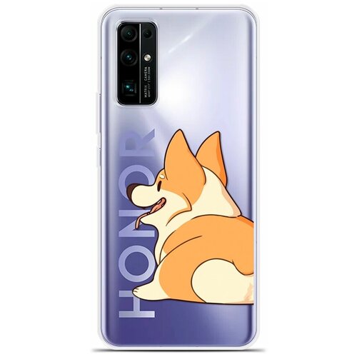 Силиконовый чехол на Honor 30 Довольный корги / для Хонор 30