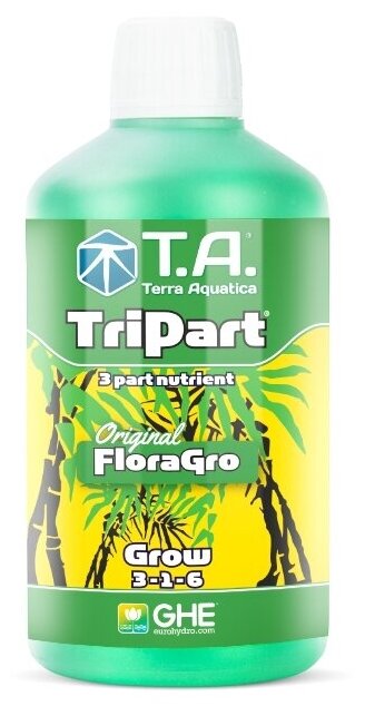 Набор удобрений Terra Aquatica (GHE) TriPart Bloom + Grow + Micro SW, 3 х 1л - фотография № 6