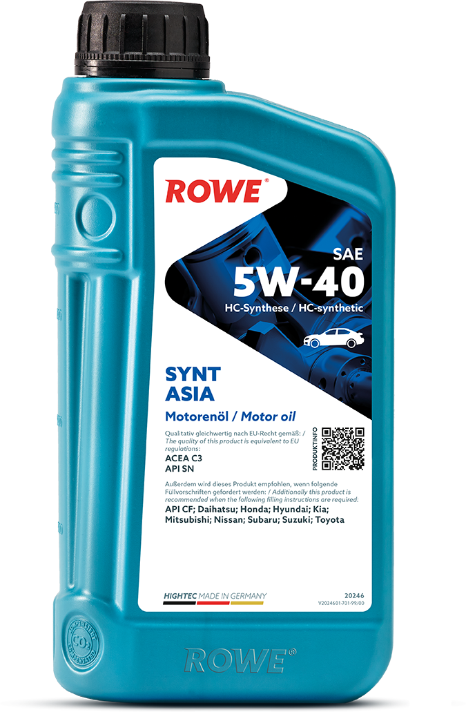 Моторное масло ROWE HIGHTEC Synt Asia 5W40 1л 20246-0010-03