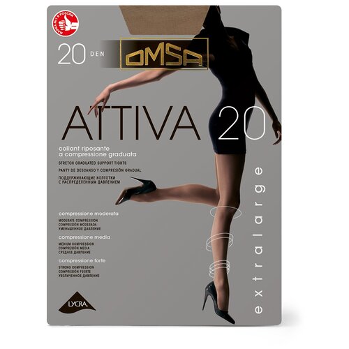 Омса (Omsa). Колготки Attiva 20 XXL daino 6