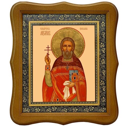 Михаил Киселев, священномученик пресвитер. Икона на холсте. киселев михаил федорович голубая роза мхудстно киселев