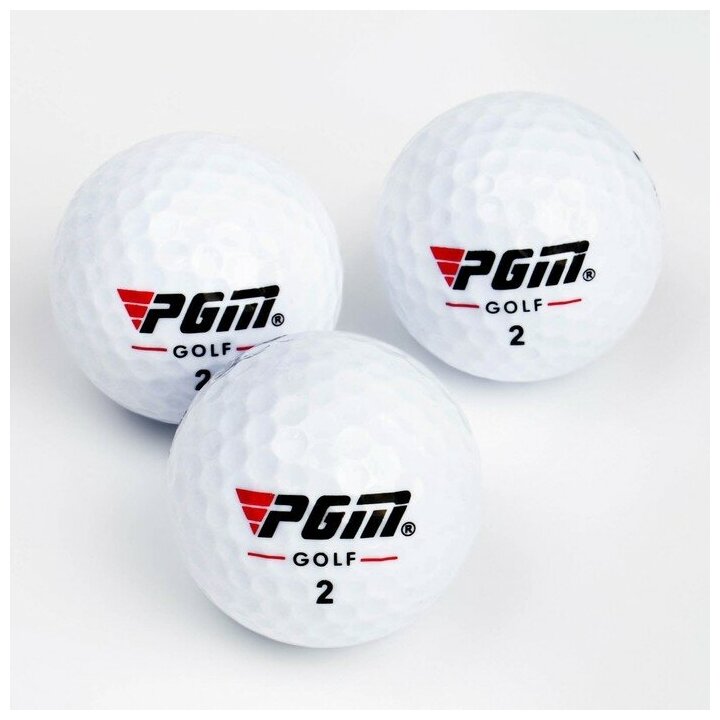 Мячи для гольфа PGM VS, трехкомпонентные, d=4.3 см, набор 12 шт 7696751