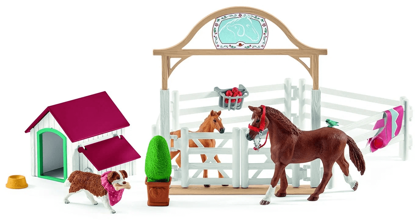 Schleich Лошади для гостей Ханны с собакой Руби серия Horse 42458/14598