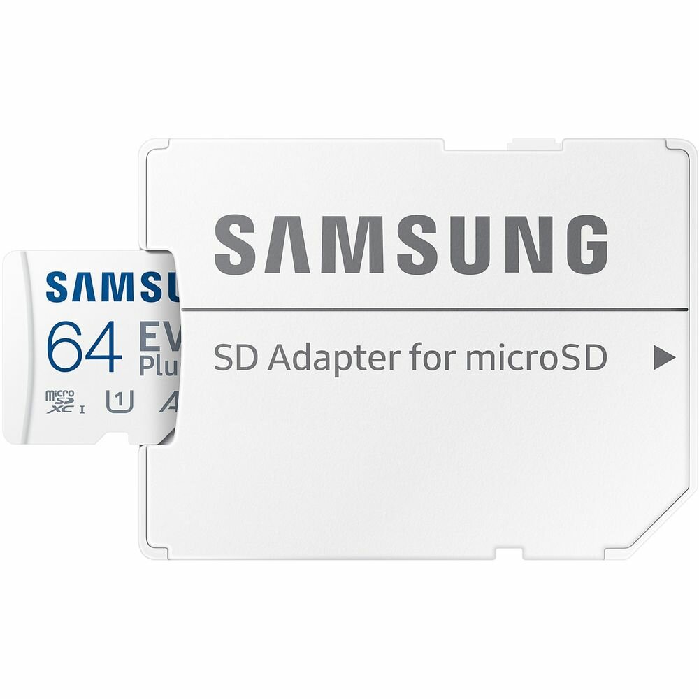 Карта памяти MicroSDXC 64GB Samsung Class 10, UHS-I, W 90 МБ/с, R 130 МБ/с, адаптер на SD - фото №2