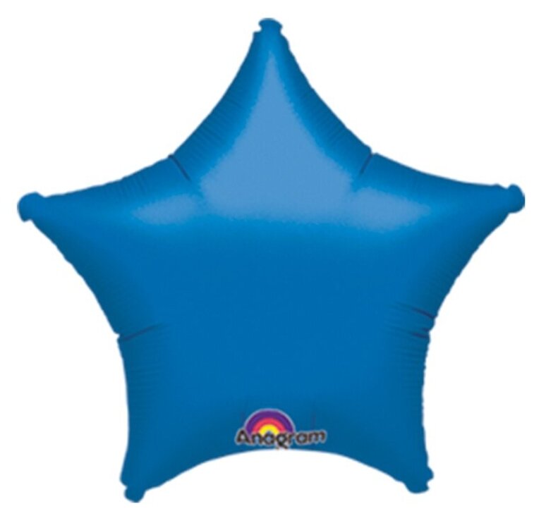 Воздушный шар фольгированный Anagram звезда Металлик синий, 48 см