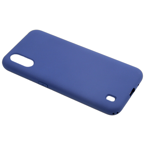 Чехол Silicone Cover без логотипа для Samsung Galaxy A01 Темно-синий