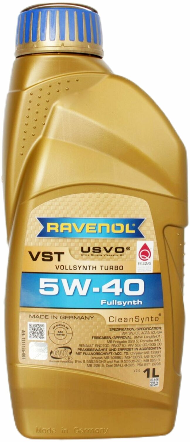 Масло моторное RAVENOL VST 5W40 1л