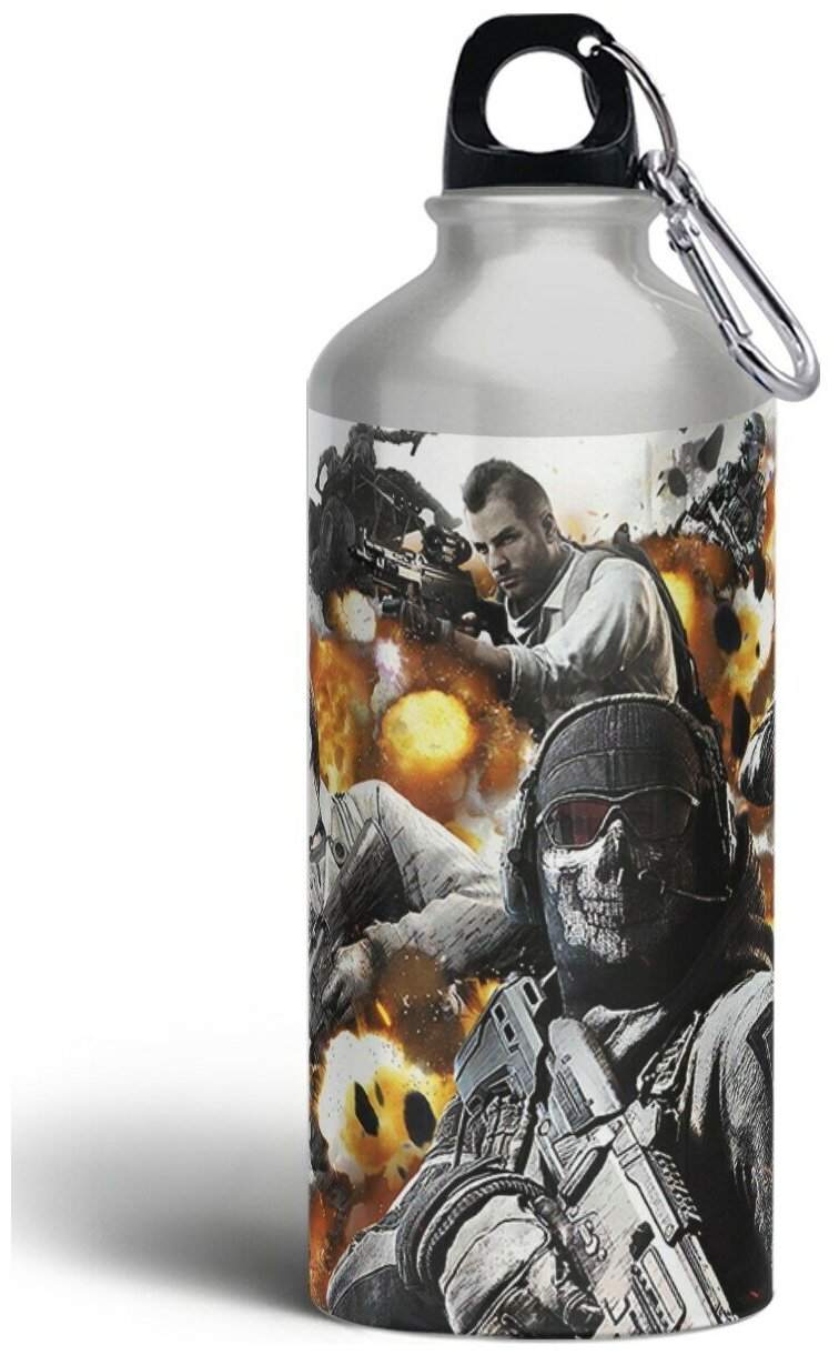 Бутылка спортивная,туристическая фляга, 500мл с карабином CALL OF DUTY - 2353