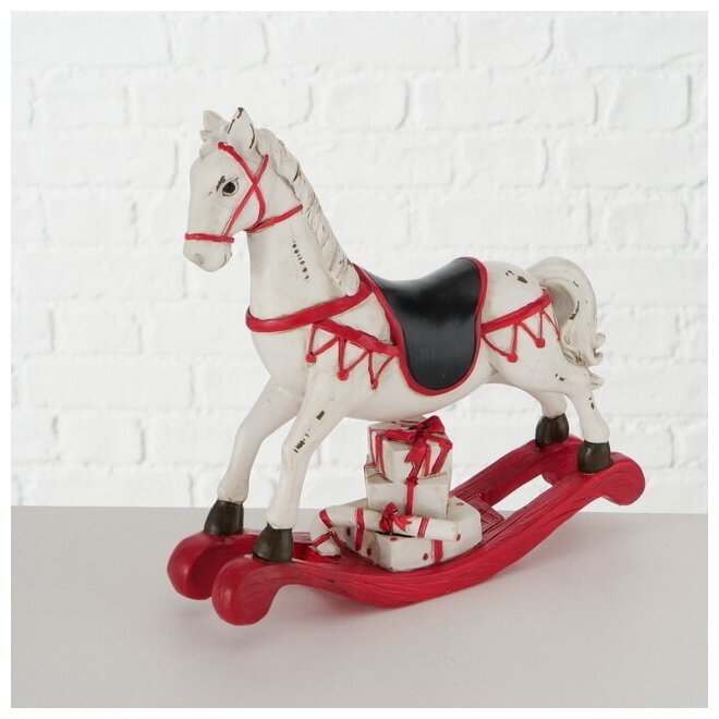 Boltze Декоративная фигурка Рождественская Лошадка-качалка 19 см 2002420