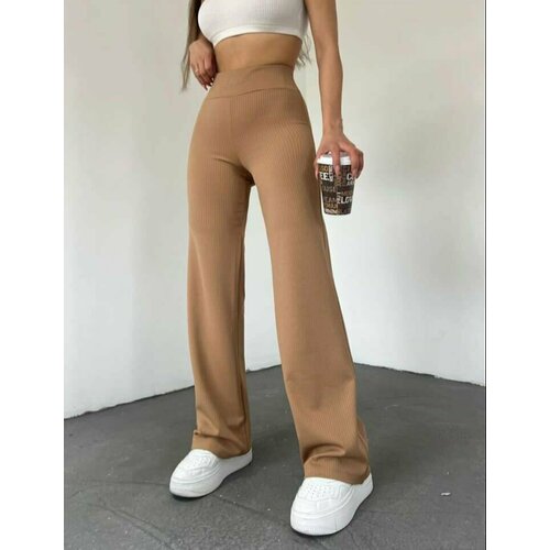 Брюки спортивные , размер S, коричневый новинка 2021 женские брюки letsfind с рождественским принтом облегающие мягкие стрейчевые теплые леггинсы с высокой талией для фитнеса