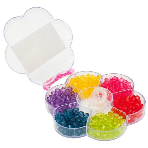 фото Набор акриловых бусин 'цветок', 8мм, 6 цветов, 360шт, астра astra & craft