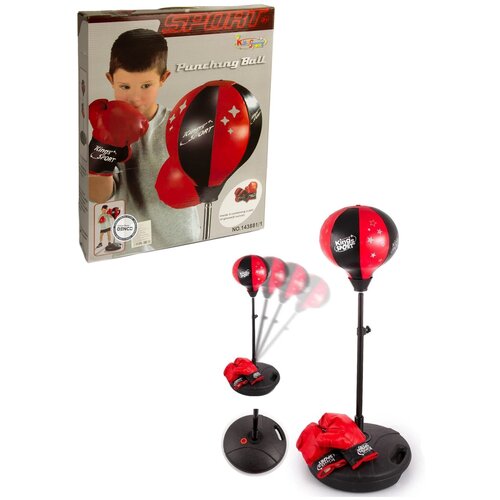 Набор для бокса детский, напольная груша с перчатками, набор юного боксёра