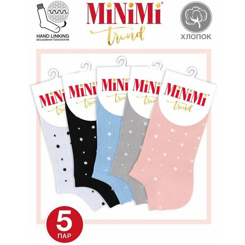Носки MiNiMi, 5 пар, размер 35-38 (23-25), мультиколор носки женские х б minimi trend4209 размер 35 38 blu chiaro светло синий