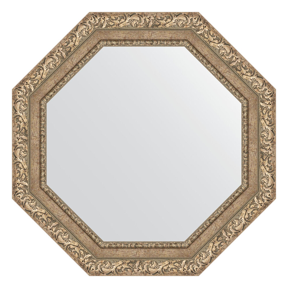 Зеркало Evoform Octagon BY 3776 65x65 виньетка античное серебро