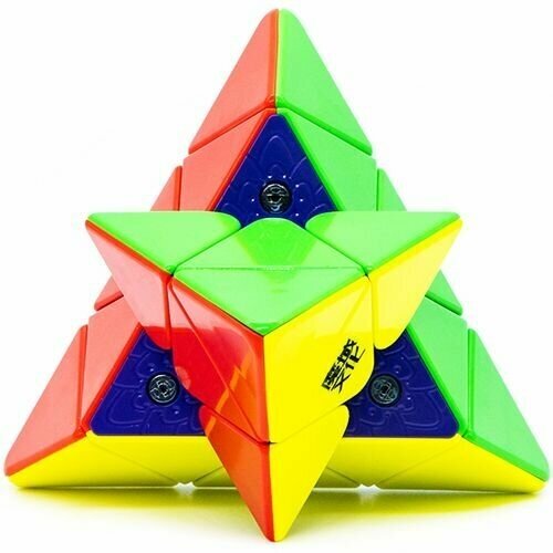 Скоростная магнитная Пирамидка Рубика MoYu Pyraminx WeiLong Maglev M / головоломка / Цветной пластик головоломка moyu pyraminx черный