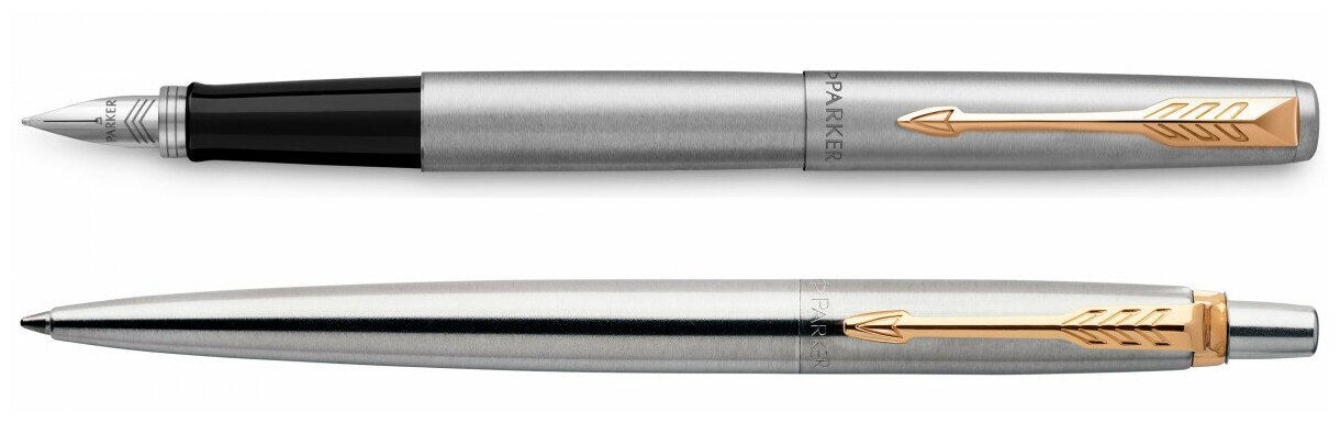Набор Parker Jotter Core FK691 (2093257) Stainless Steel GT ручка перьевая, ручка шариковая подар.ко - фото №11