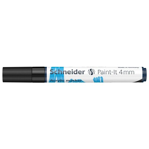 Маркер акриловый Schneider Paint-It 320 4мм пулевидный черный 120201, 1 шт набор маркеров акриловых schneider paint it 320 4мм ассорти 6 штук