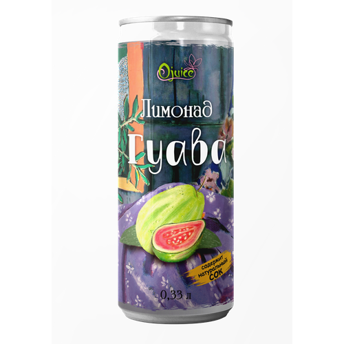 Напиток натуральный слабогазированный с соком гуавы