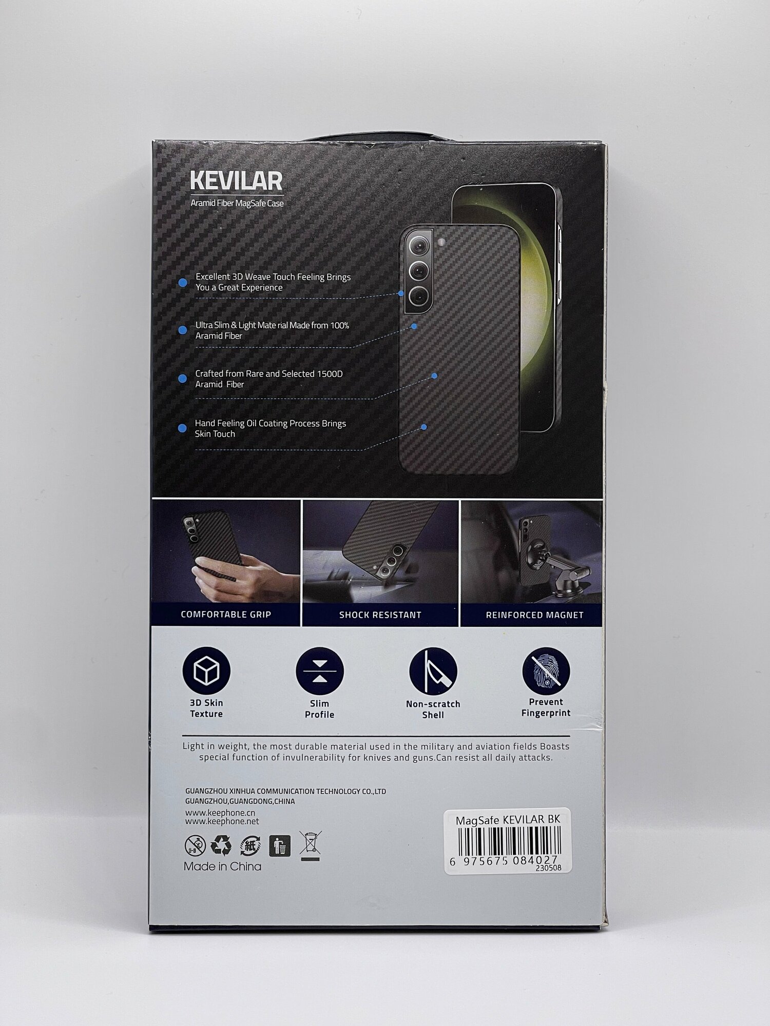 Чехол keepHone Kevlar с MagSafe на Samsung Galaxy S23 — фото 1