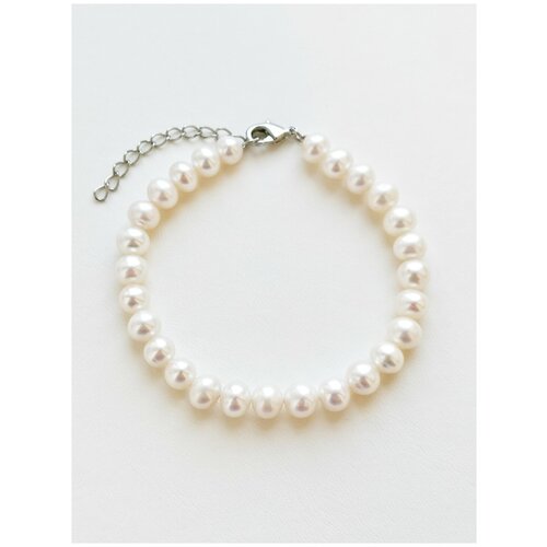 Браслет Жемчуг речной белый на замке 070771 19