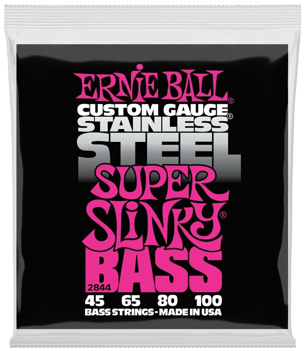 ERNIE BALL 2844 Stainless Steel Slinky Super 45-100 Струны для бас-гитары